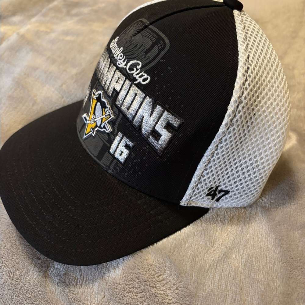 2016 Pittsburgh Penguins Stanley Cup Championship baseball hat NWT - Picture 2 of 5